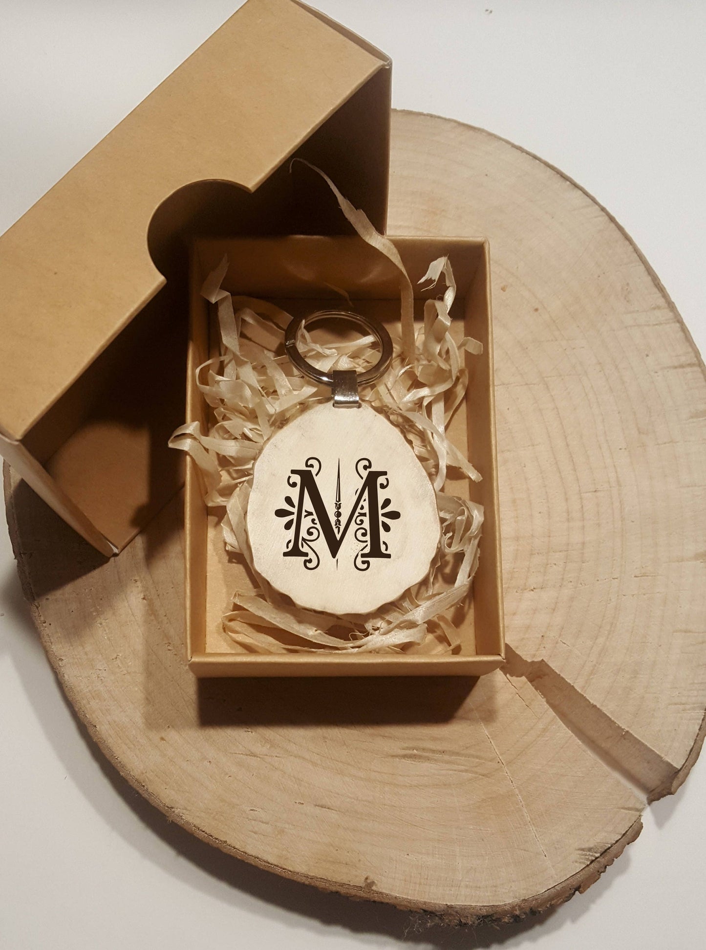 Personalized Deer Horn Keychain: Engraved Initial Monogram Gift