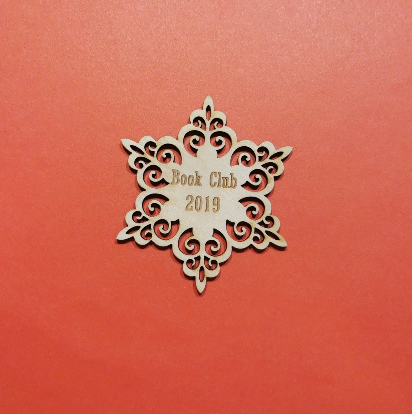 Personalized Wooden Snowflake Ornament: Laser Cut Christmas Bauble