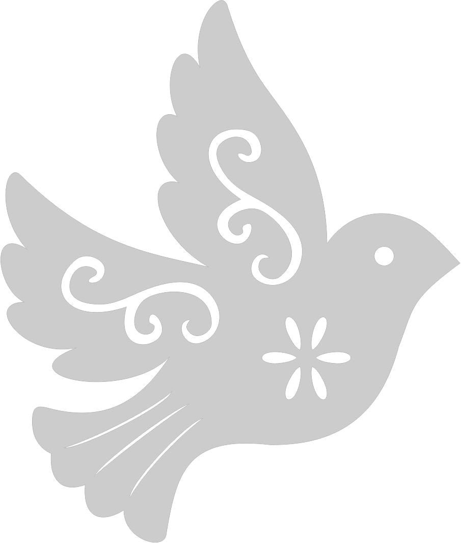 35 wooden bird ornaments, laser cut Christmas gift tag