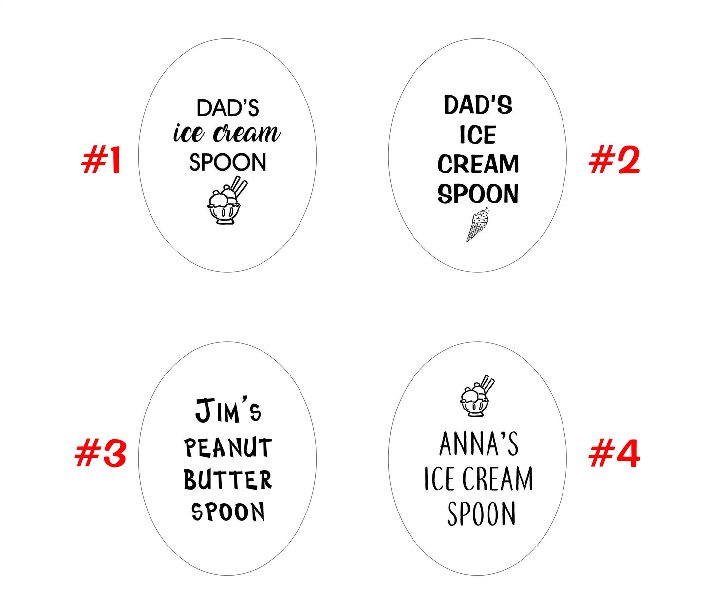 Engraved Ice Cream Spoon: Personalized Stainless Steel Coffee Spoon