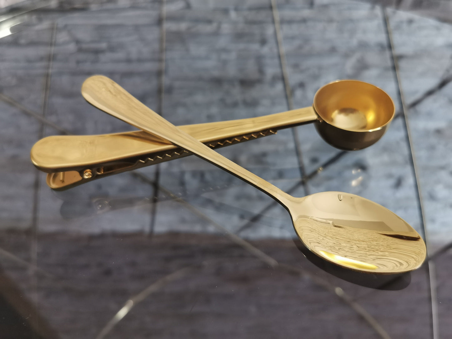 Personalized Engraved Spoon & Scoop Set: Stainless Steel Tea Coffee Gift