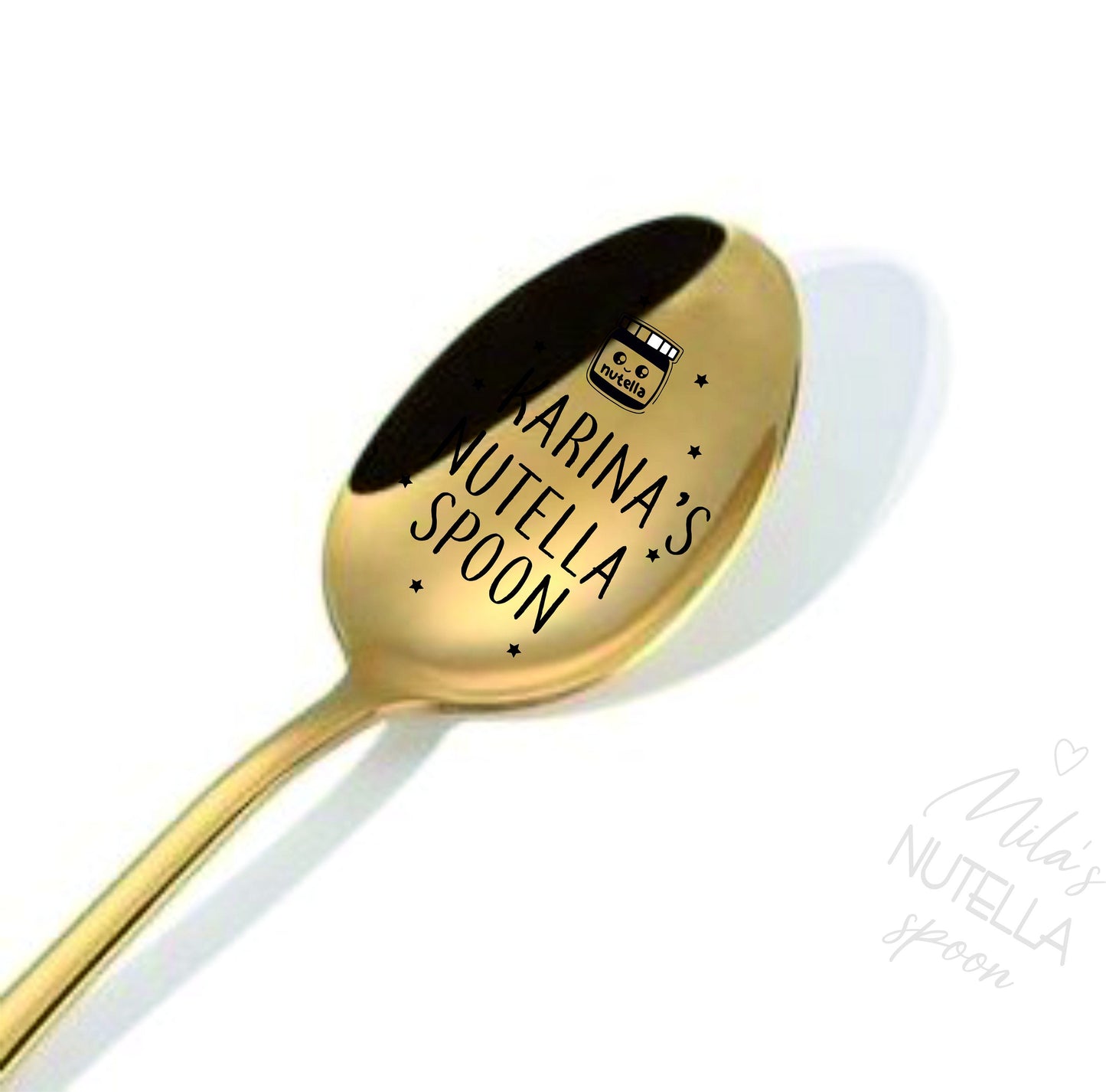 Engraved Spoon with Name, Personalized Peanut Butter Shovel, Custom Stocking Stuffer, Christmas gift for him under 20, White Elephant Gift
