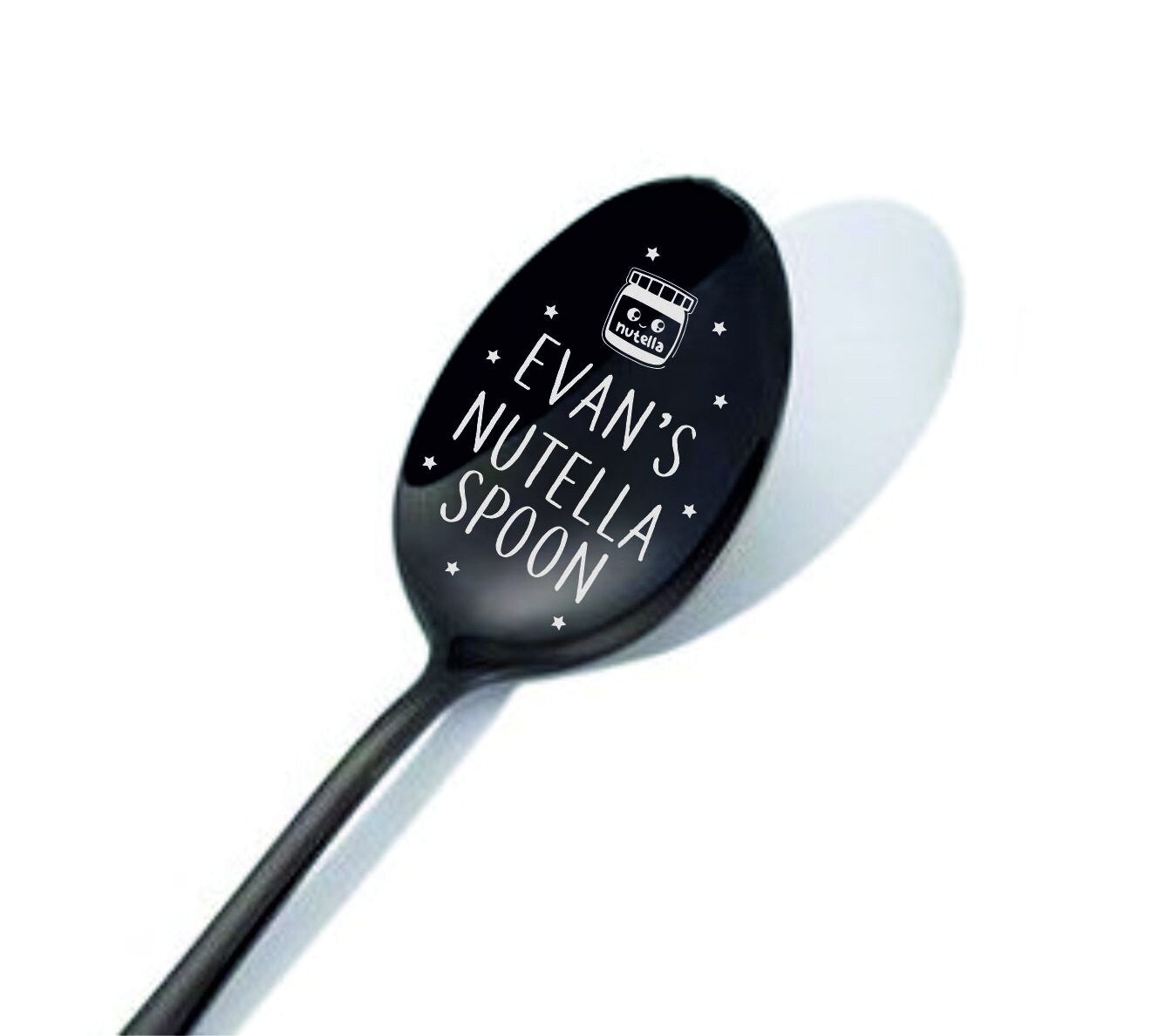 Personalized Engraved Chocolate Peanut Butter Spoon with Name – Funny Christmas Stocking Stuffer, White Elephant Gift for Family & Coworkers