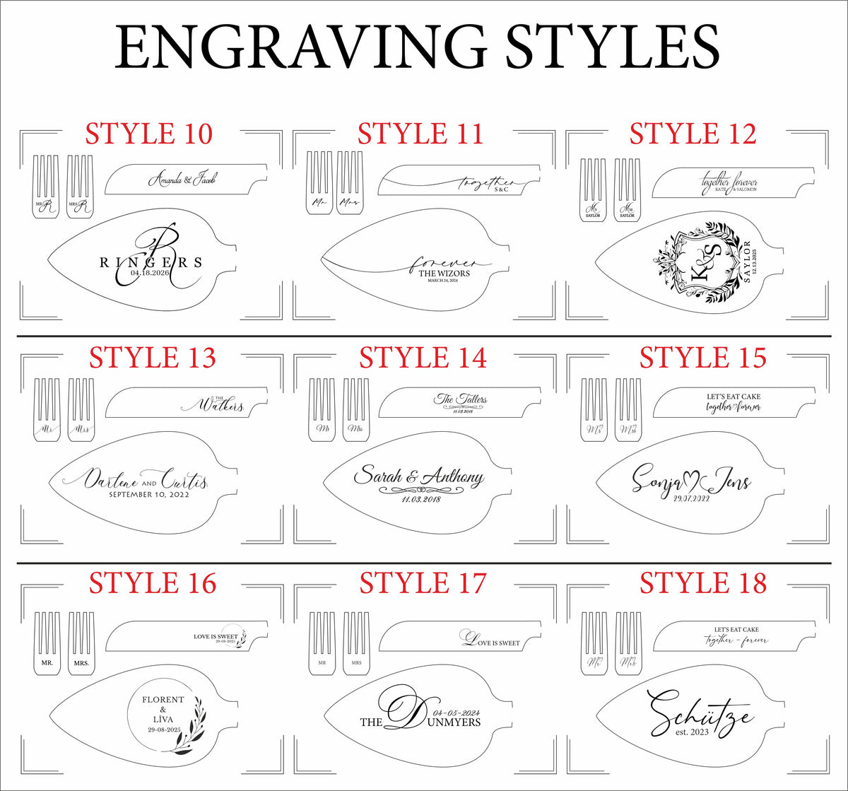 Engraving designs — sheet 2 of 4