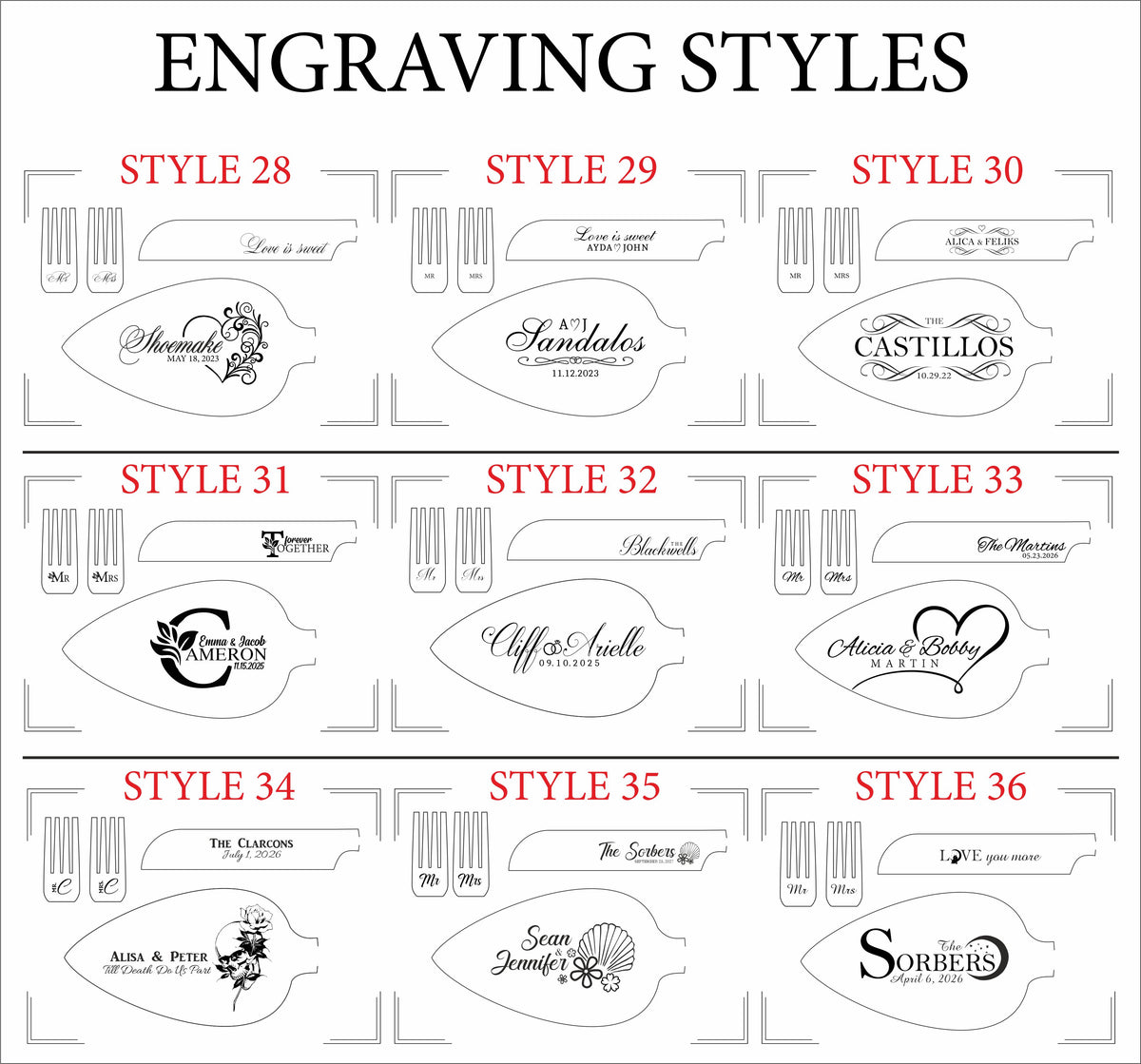 Engraving designs — sheet 4 of 4