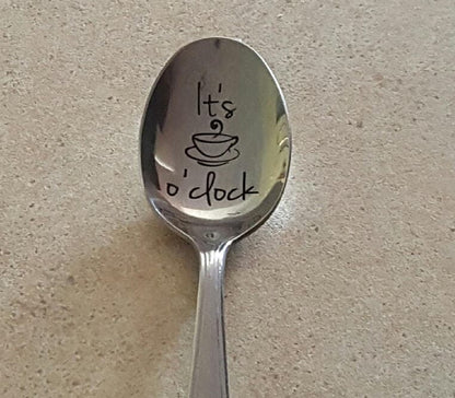 Engraved Coffee Spoon: Funny Coffee Quote Gift