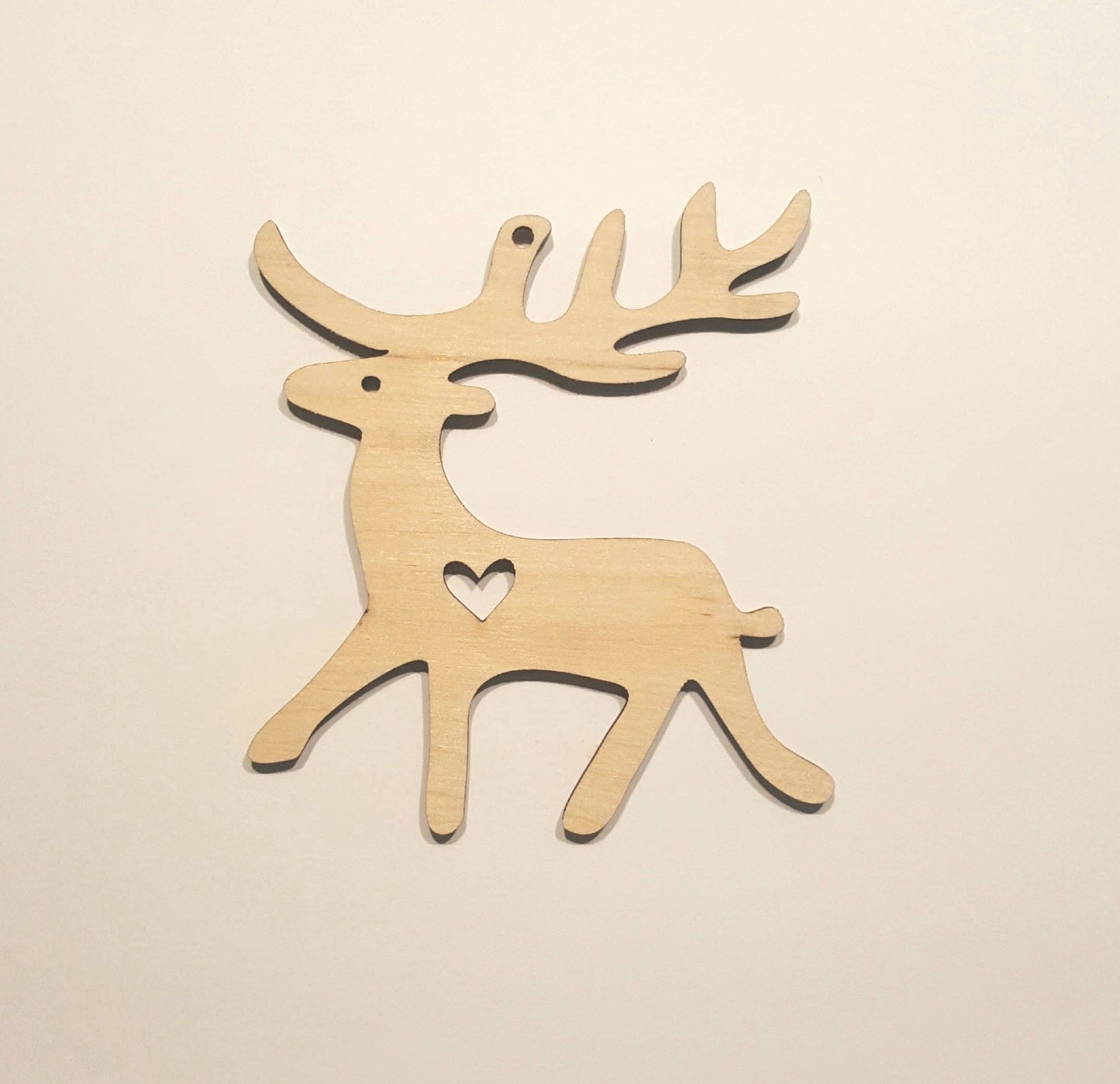 Wooden Deer Christmas Ornament: Rustic Tree Decoration