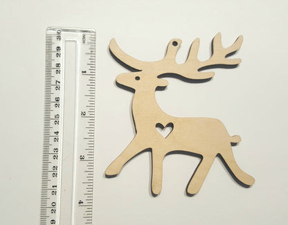 Wooden Deer Christmas Ornament: Rustic Tree Decoration