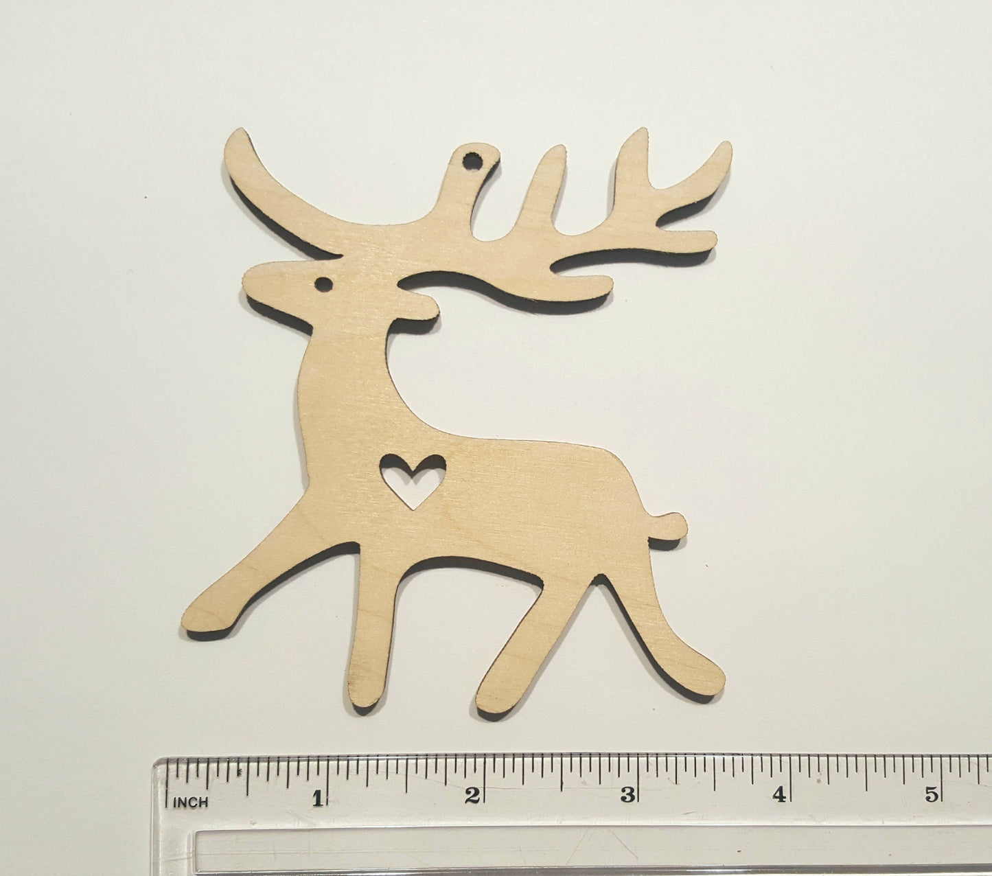 Wooden Deer Christmas Ornament: Rustic Tree Decoration
