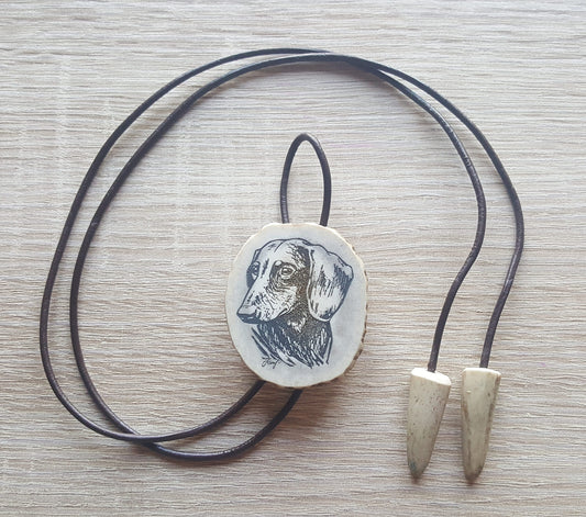 Engraved Pendant Hunter Gifts  Engraved Necklace Hunting Dog Hunting Gifts Mens Bolo Tie Bolo Necklace Wildlife Pendant Antler Necklace