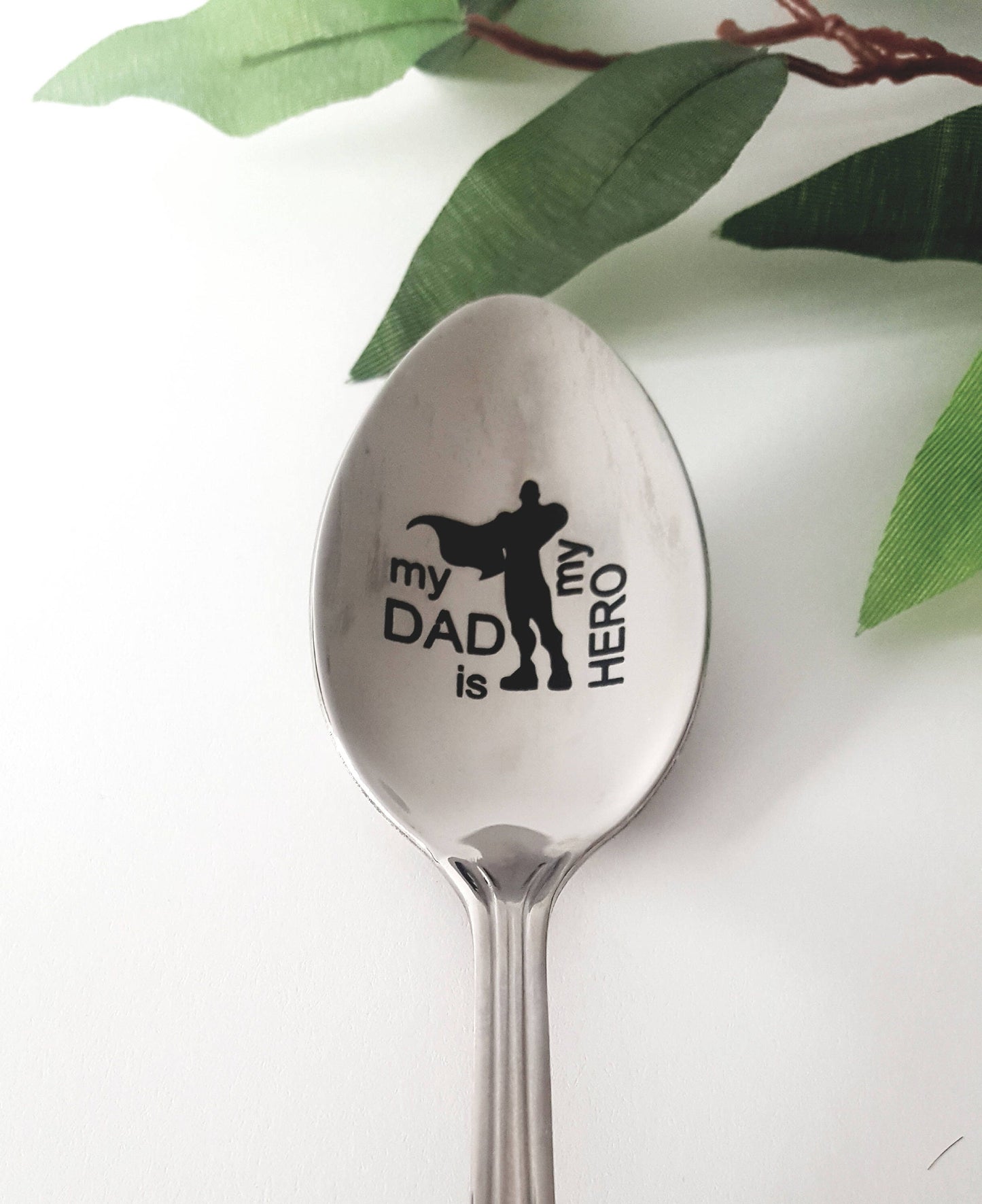 Vatertagsgeschenk, Geburtstagsgeschenk für Papa, Papas Löffel, Geschenk der Tochter an Papa, bester Papa-Superheld, Geschenk der Ehefrau für frischgebackenen Papa, gravierter Spruch