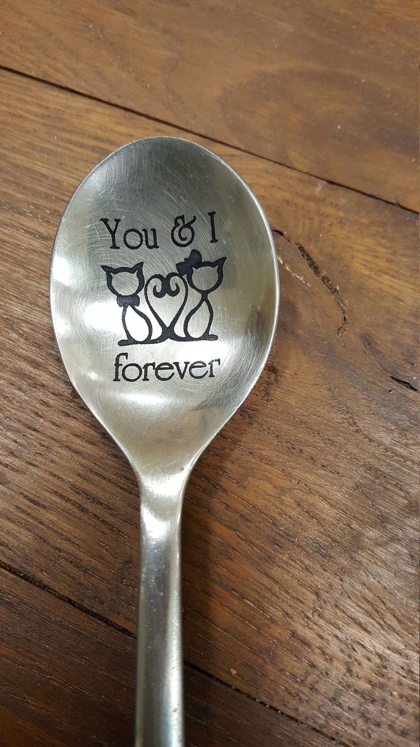 Engraved Spoon: Personalized Stainless Steel Flatware, Long Distance Gift