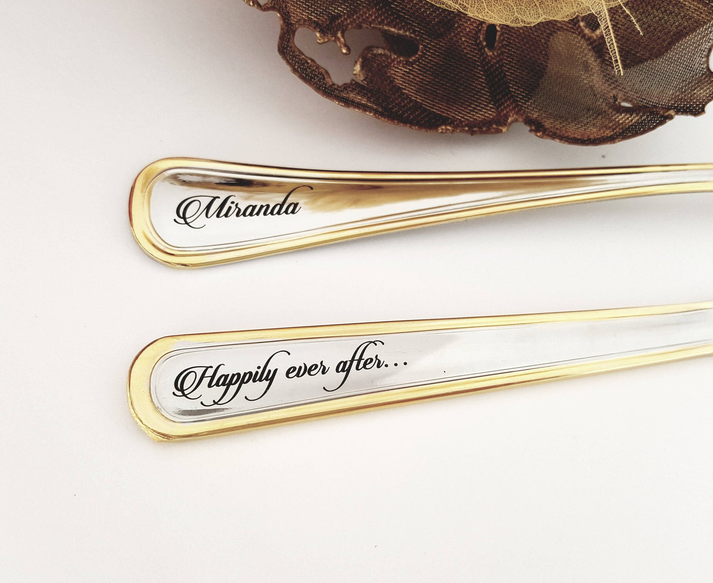 Custom Engraved Wedding Serving Set: Personalized Stainless Steel Fork and Knife