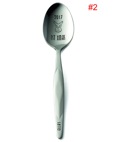 Personalisierter Löffel als erstes Weihnachtsgeschenk für Babys – das erste Weihnachtsgeschenk für Babys – individuelles Besteck – das erste Weihnachtsgeschenk