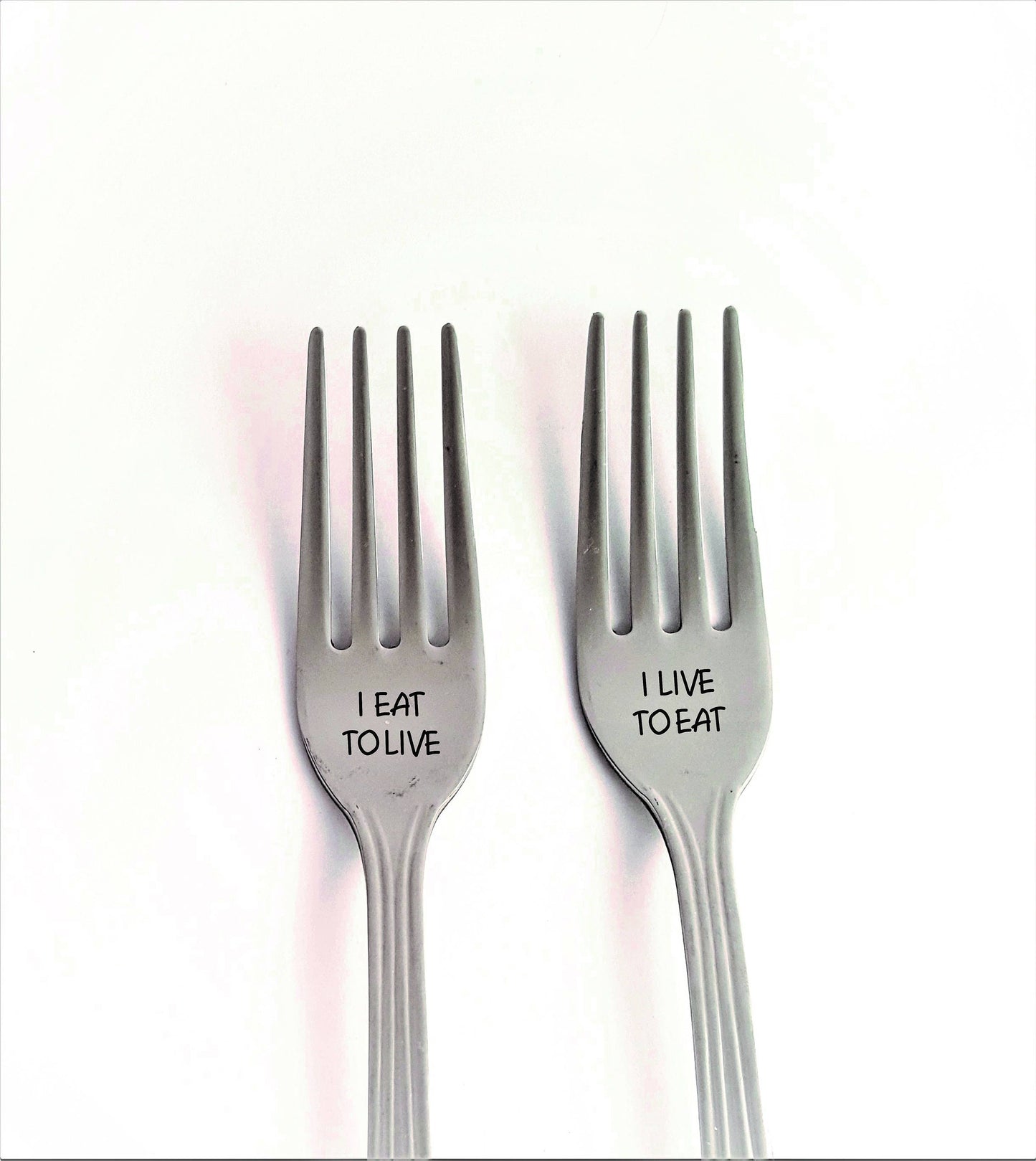 Best Selling Items Silver Forks Set Engraved Flatware Funny Forks Gift For Couple Custom Cutlery Most Popular Gift Quote on Silverware