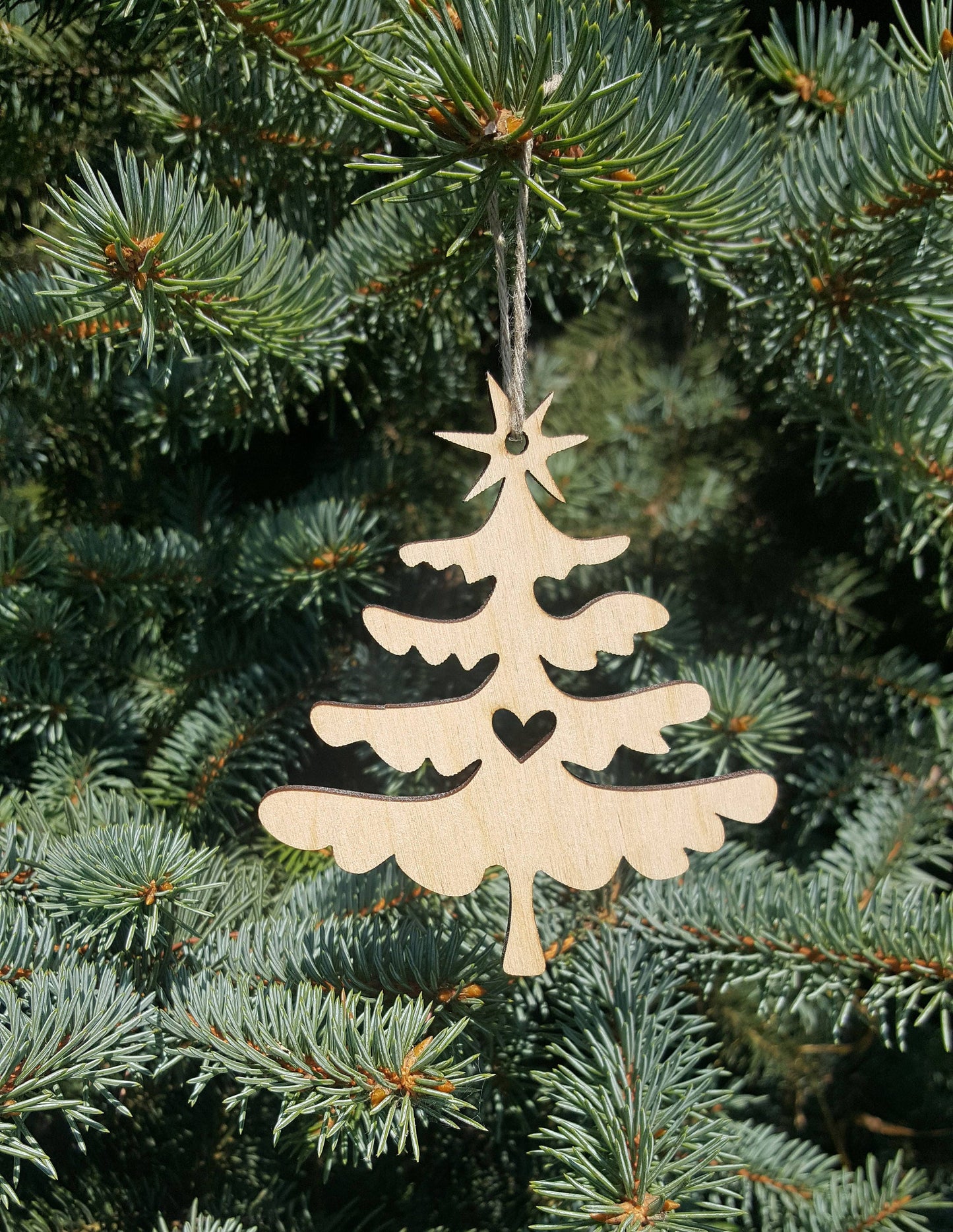 Laser Cut Wood Christmas Tree Ornament: DIY Craft Supplies