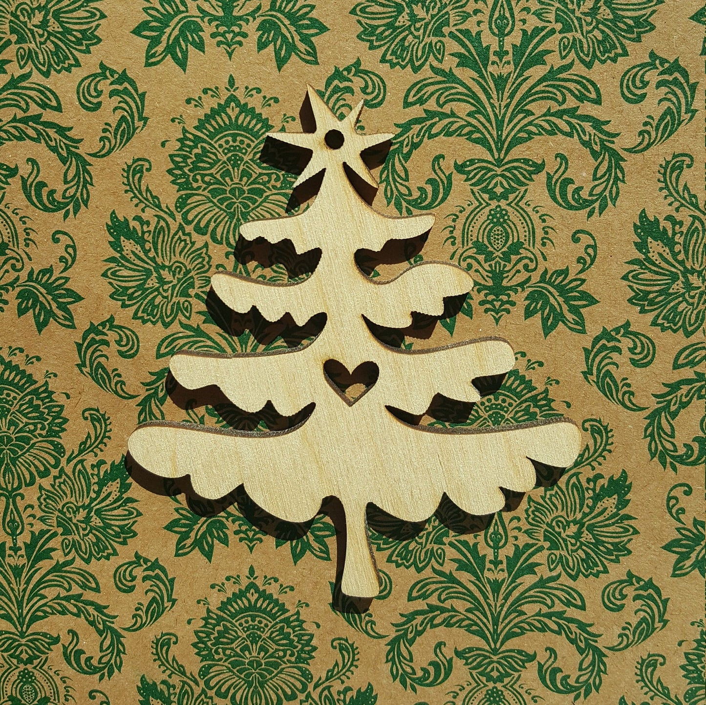Laser Cut Wood Christmas Tree Ornament: DIY Craft Supplies