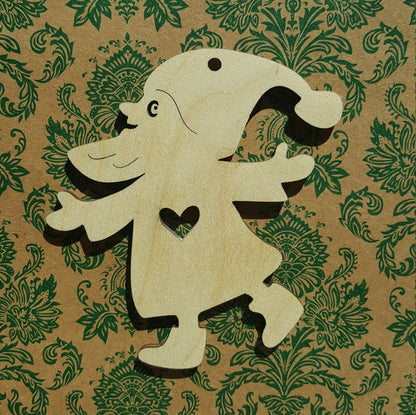 Holzformen zum Basteln, unfertige, lasergeschnittene Märchenrohlinge, Weihnachtsbaumzwerg-Ornament, Weihnachtswichtel-Dekoration, bereit zum Bemalen