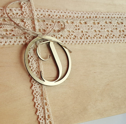 Custom Acrylic Initial Gift Tag: Personalized Christmas Ornament