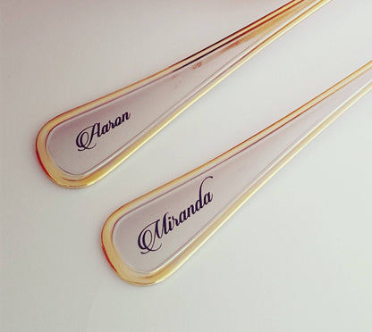 Personalized Wedding Forks: Engraved Mr. & Mrs. Dining Set