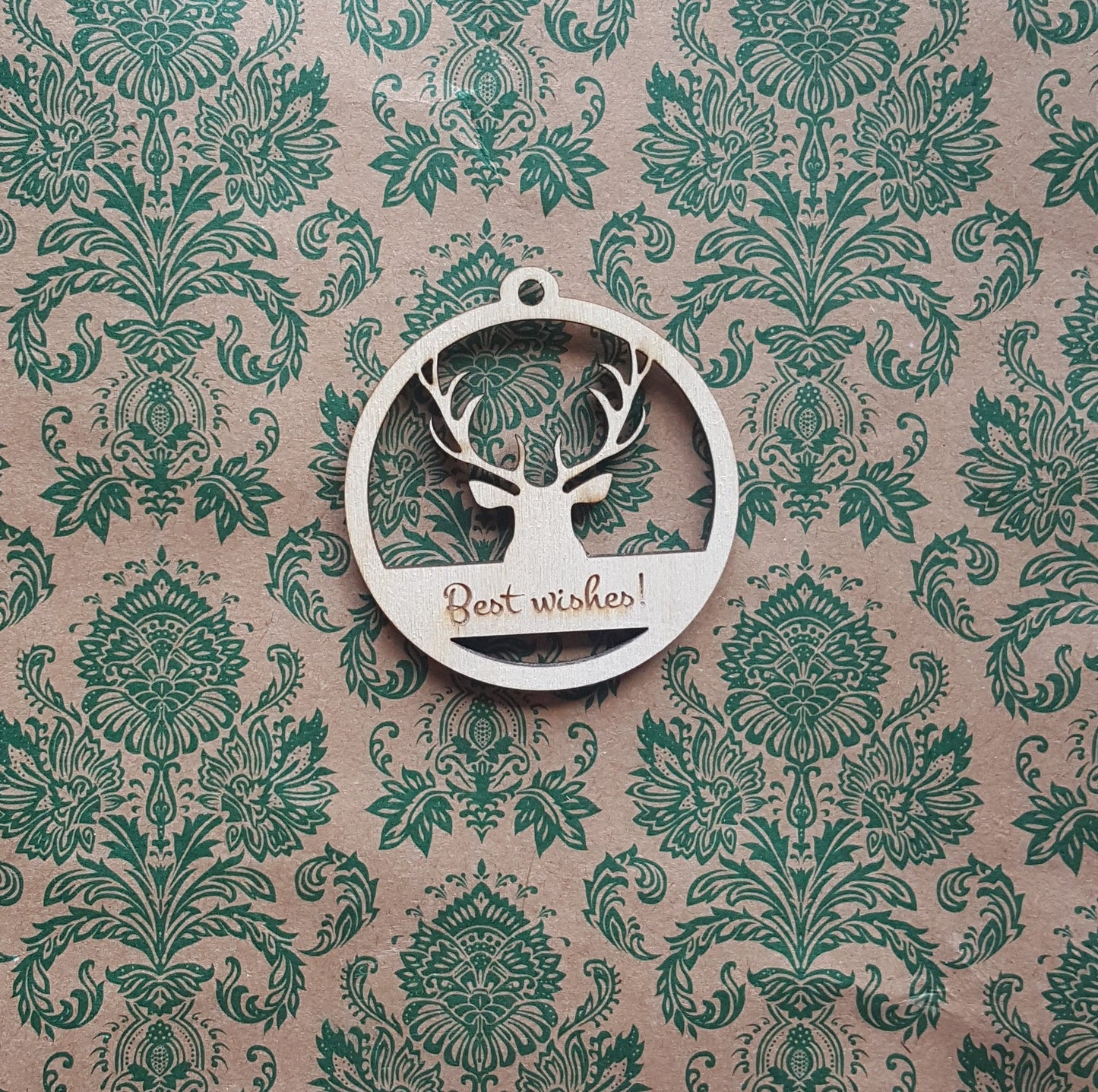 Engraved Custom Gift Tag Personalized Wood Christmas Label Natural Wood Tags Wooden Custom Gift Label Deer Christmas Tag Deer Wood Wrap