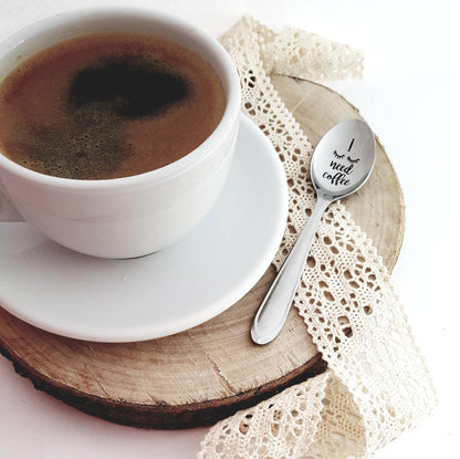 Engraved Spoon: I Need Coffee - Funny Gift for Coffee Lover
