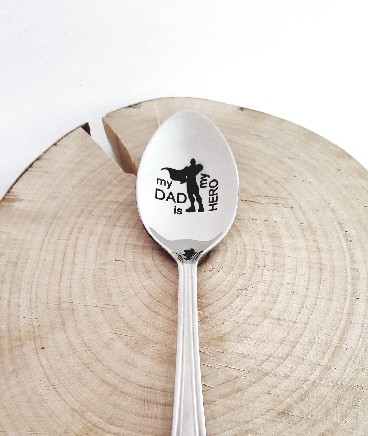 Vatertagsgeschenk, Geburtstagsgeschenk für Papa, Papas Löffel, Geschenk der Tochter an Papa, bester Papa-Superheld, Geschenk der Ehefrau für frischgebackenen Papa, gravierter Spruch