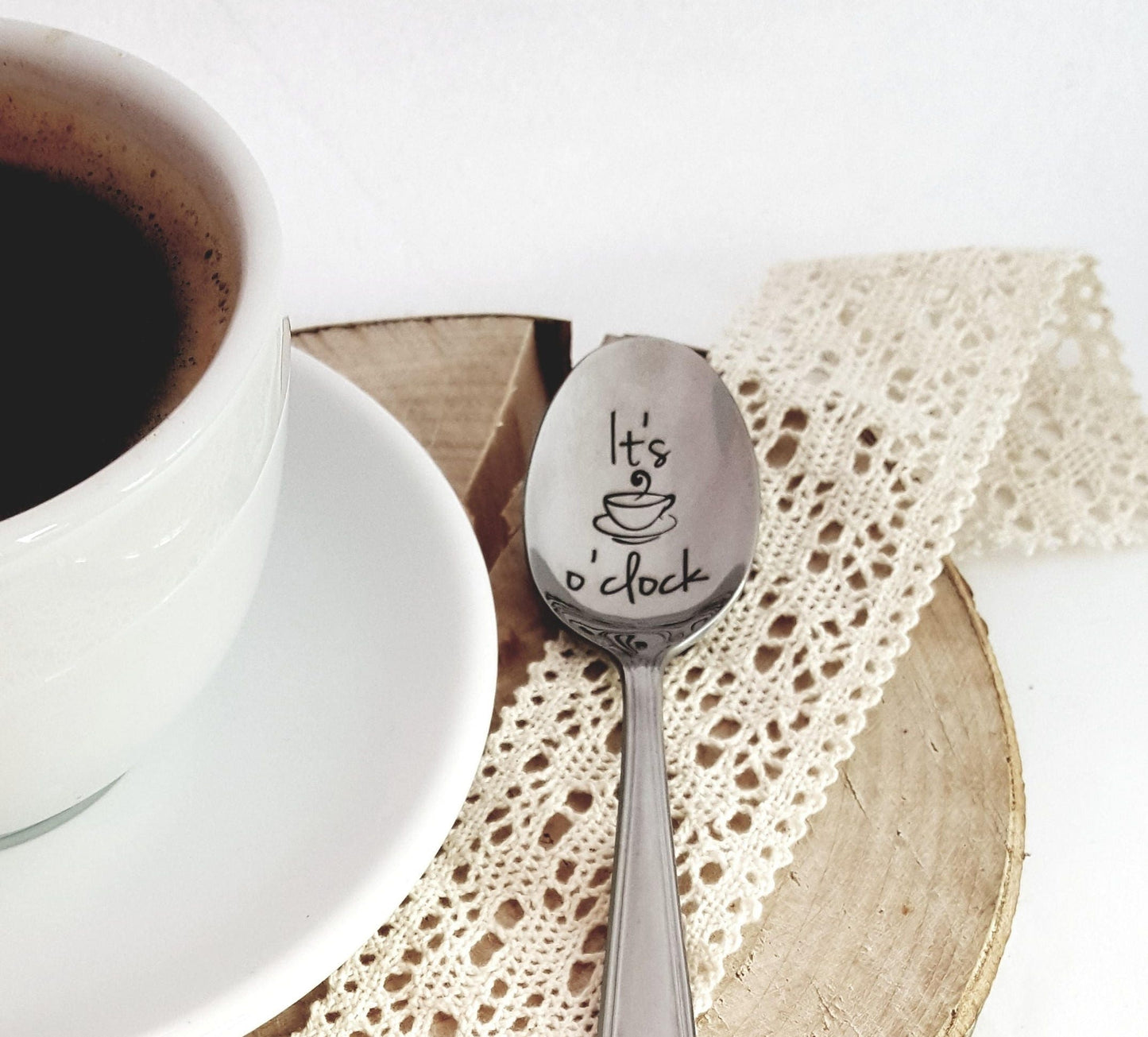 Engraved Coffee Spoon: Funny Coffee Quote Gift