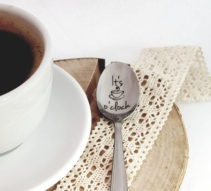 Engraved Coffee Spoon: Funny Coffee Quote Gift