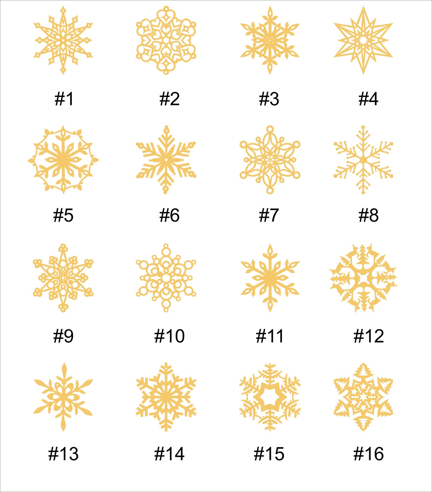 Laser Cut Wood Snowflakes: Rustic Christmas Tree Ornaments, Set of 32
