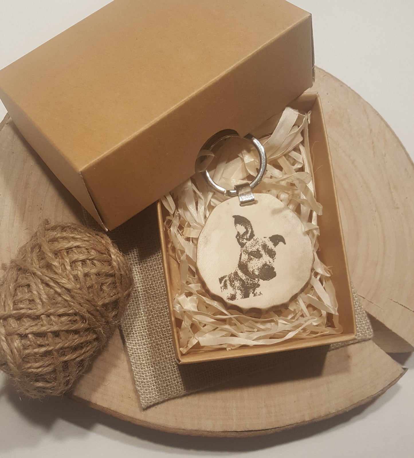 Engraved Pet Photo Keychain: Custom Dog Memorial Gift