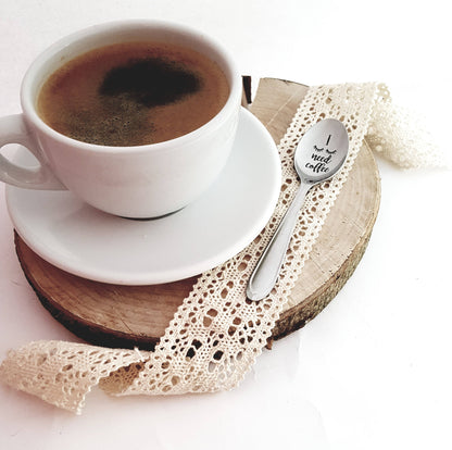 Engraved Spoon: I Need Coffee - Funny Gift for Coffee Lover