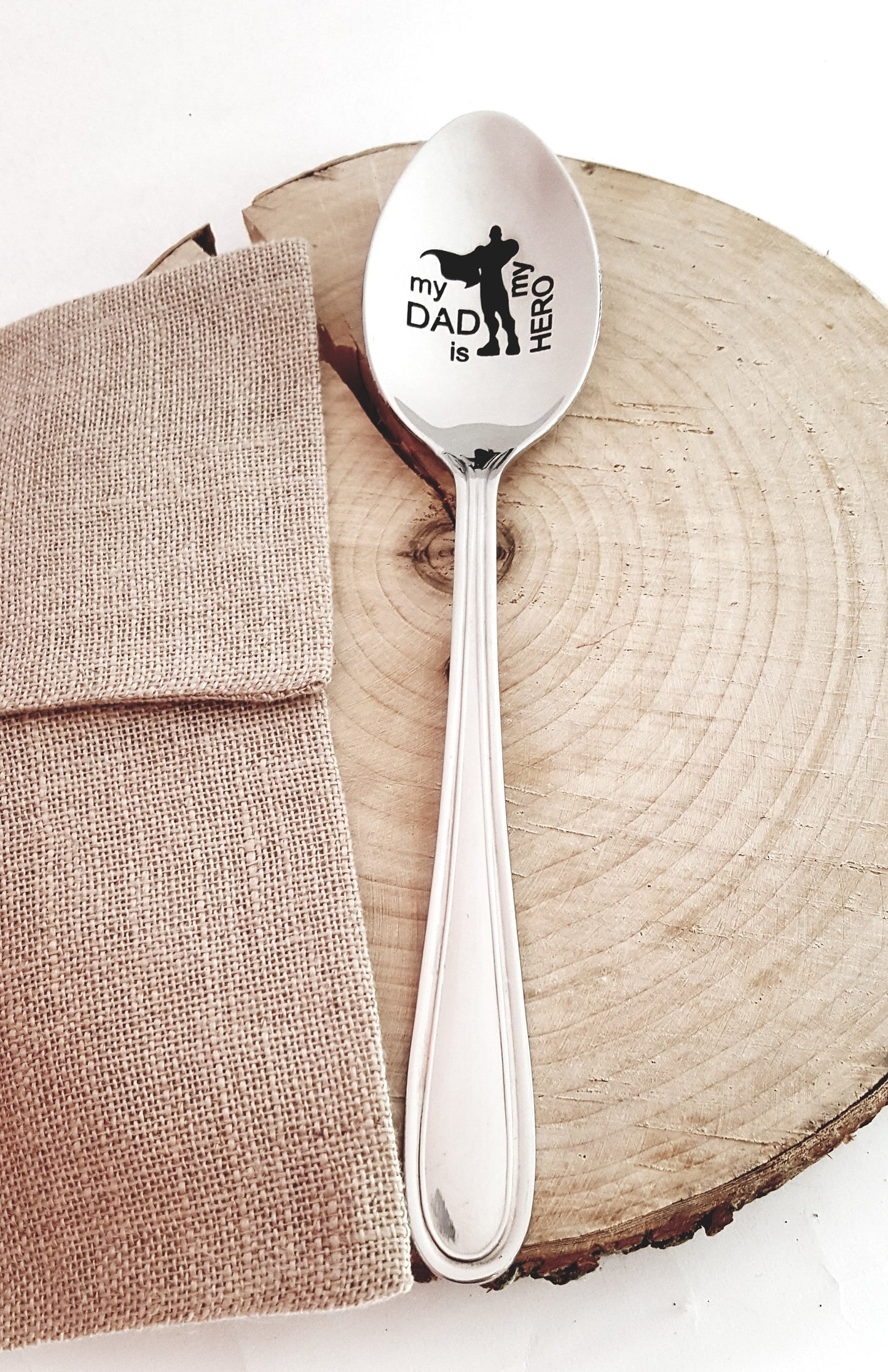 Vatertagsgeschenk, Geburtstagsgeschenk für Papa, Papas Löffel, Geschenk der Tochter an Papa, bester Papa-Superheld, Geschenk der Ehefrau für frischgebackenen Papa, gravierter Spruch