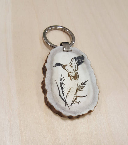 Duck Hunting Gift Engraved Keychain For Hunter Custom Christmas Gift For Men Engraved Duck Animal Keyring For Pet Lover Unique Mens Present