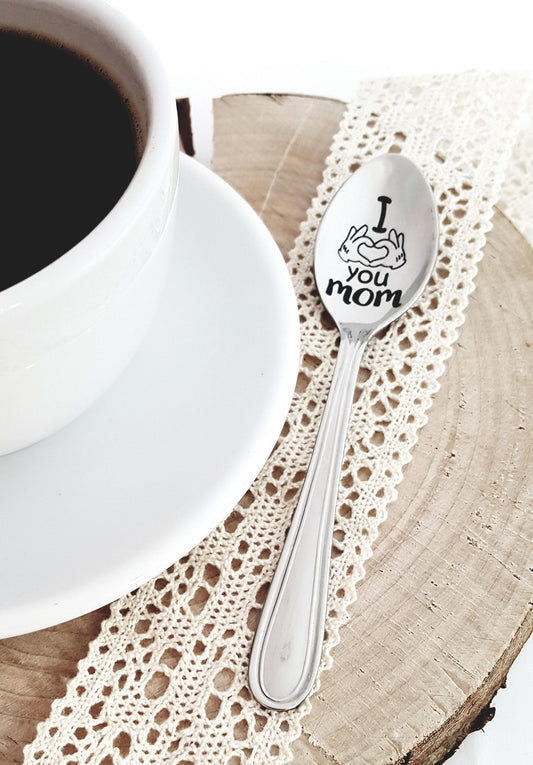 Mothers day, gift for mom from daughter, mothers spoon, engraved coffee spoon for mum, mamas tea spoon, the best mom, unique gift for mummy