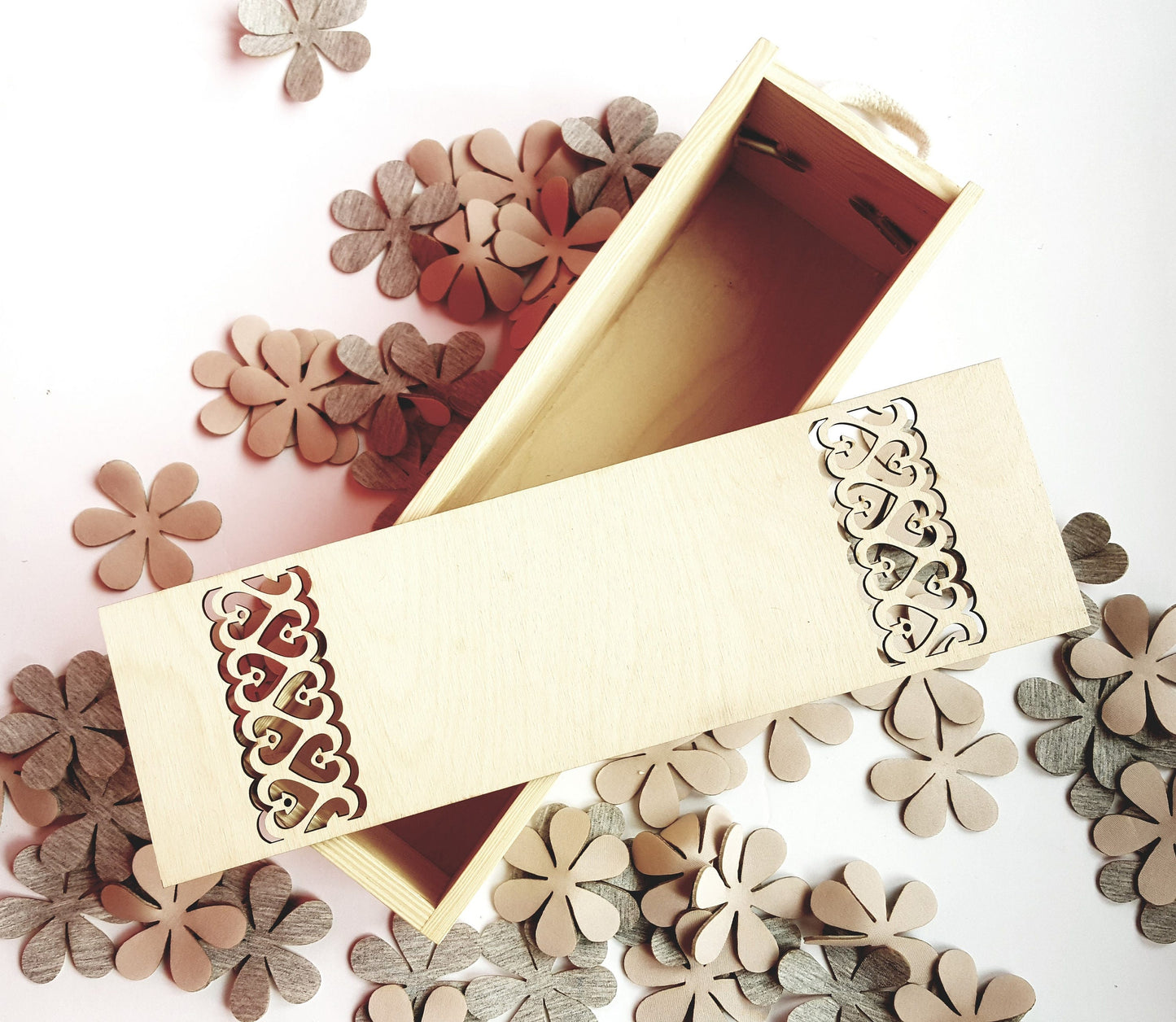 Wooden wedding wine box, personalized wine ceremony gift, laser cut wine holder, Mr Mrs engraved present,  1st anniversary gift for him her