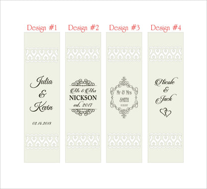 Wooden wedding wine box, personalized wine ceremony gift, laser cut wine holder, Mr Mrs engraved present,  1st anniversary gift for him her