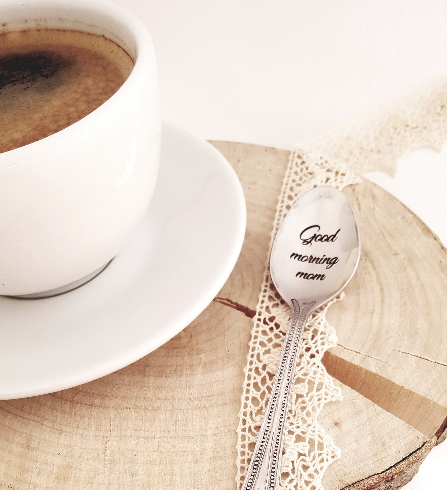 Personalized mothers day gift, engraved moms coffee spoon, unique gift for mum, daughters present for mama, custom gift under 20