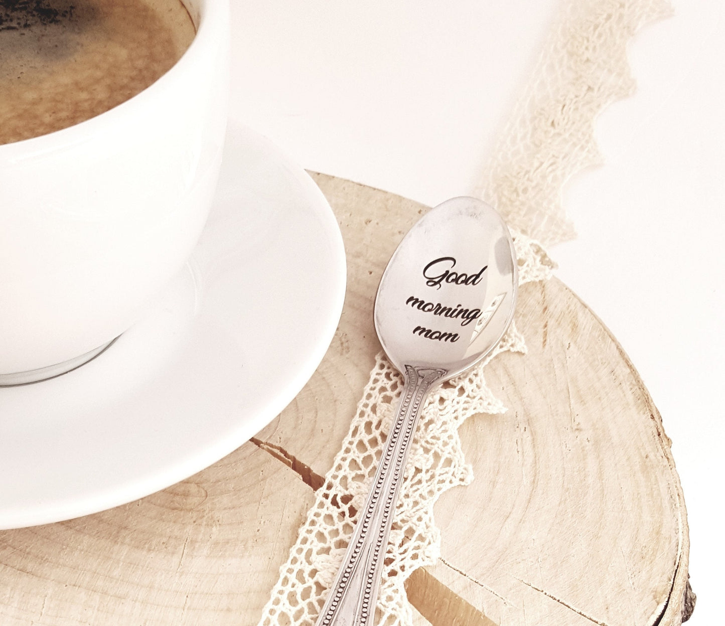 Personalized mothers day gift, engraved moms coffee spoon, unique gift for mum, daughters present for mama, custom gift under 20