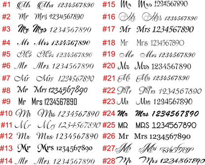 Personalized forks set with engraved wedding anniversary date, customized Mr Mrs gift, kitchen gift for couple, silver dinner serving forks