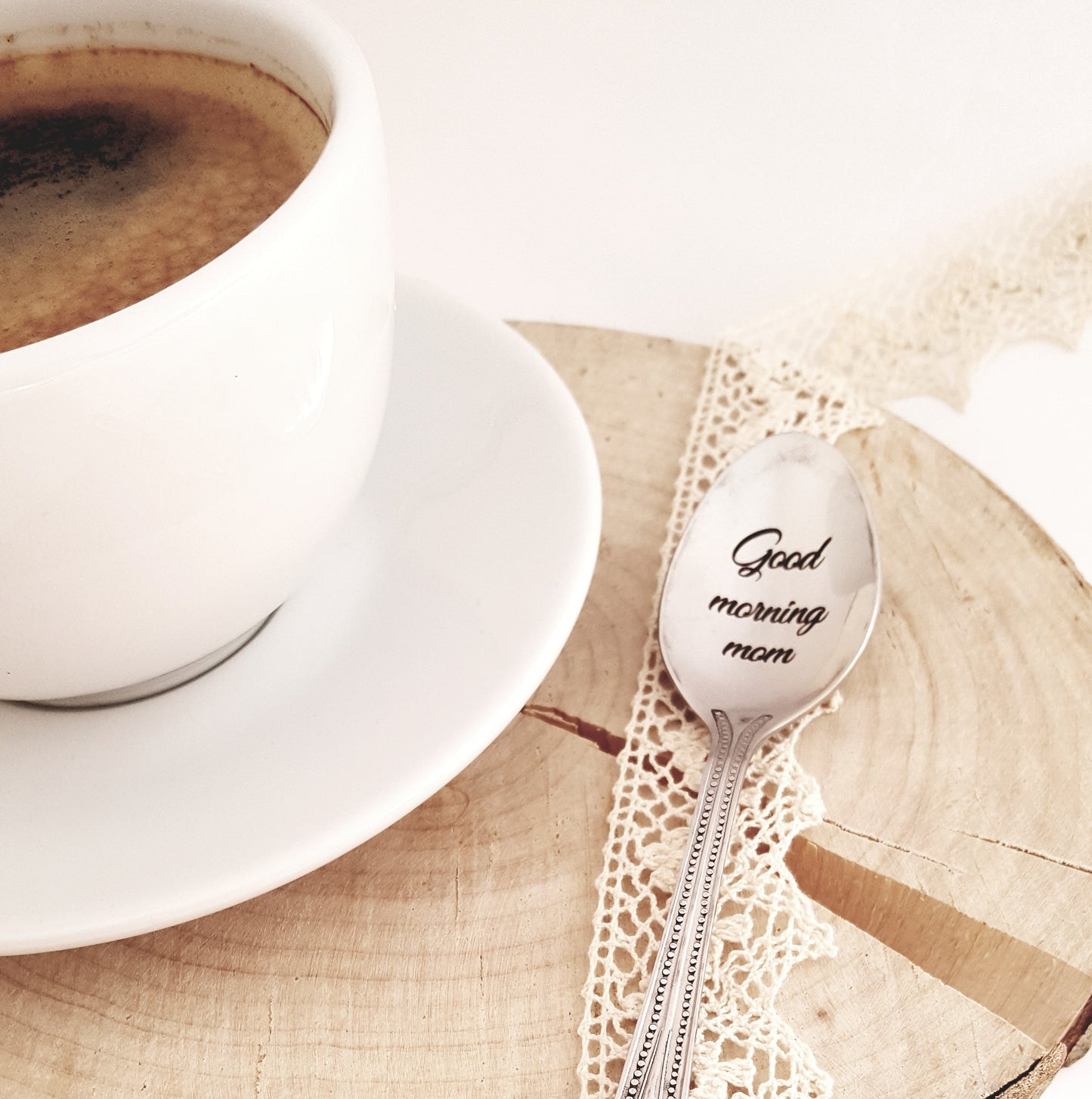 Personalized mothers day gift, engraved moms coffee spoon, unique gift for mum, daughters present for mama, custom gift under 20