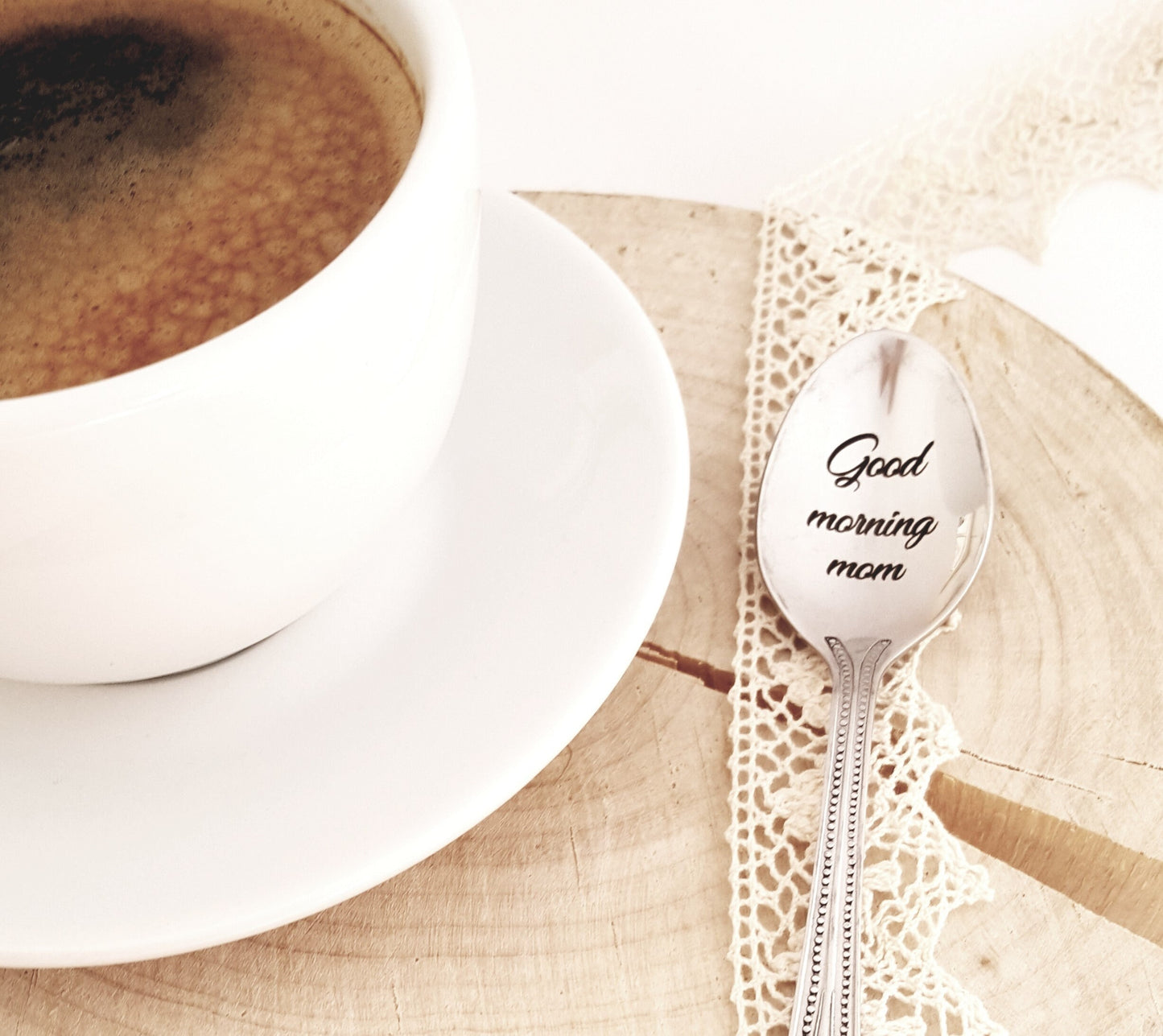Personalized mothers day gift, engraved moms coffee spoon, unique gift for mum, daughters present for mama, custom gift under 20