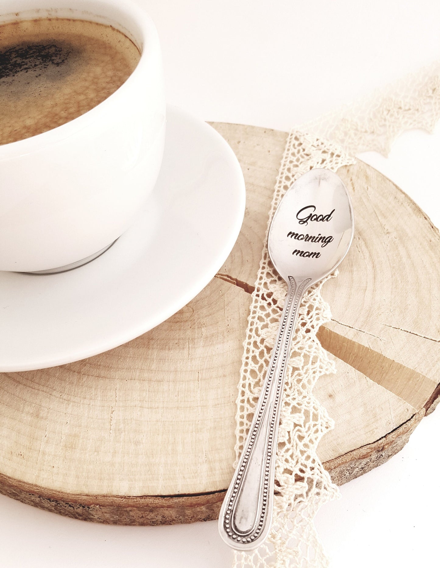 Personalized mothers day gift, engraved moms coffee spoon, unique gift for mum, daughters present for mama, custom gift under 20