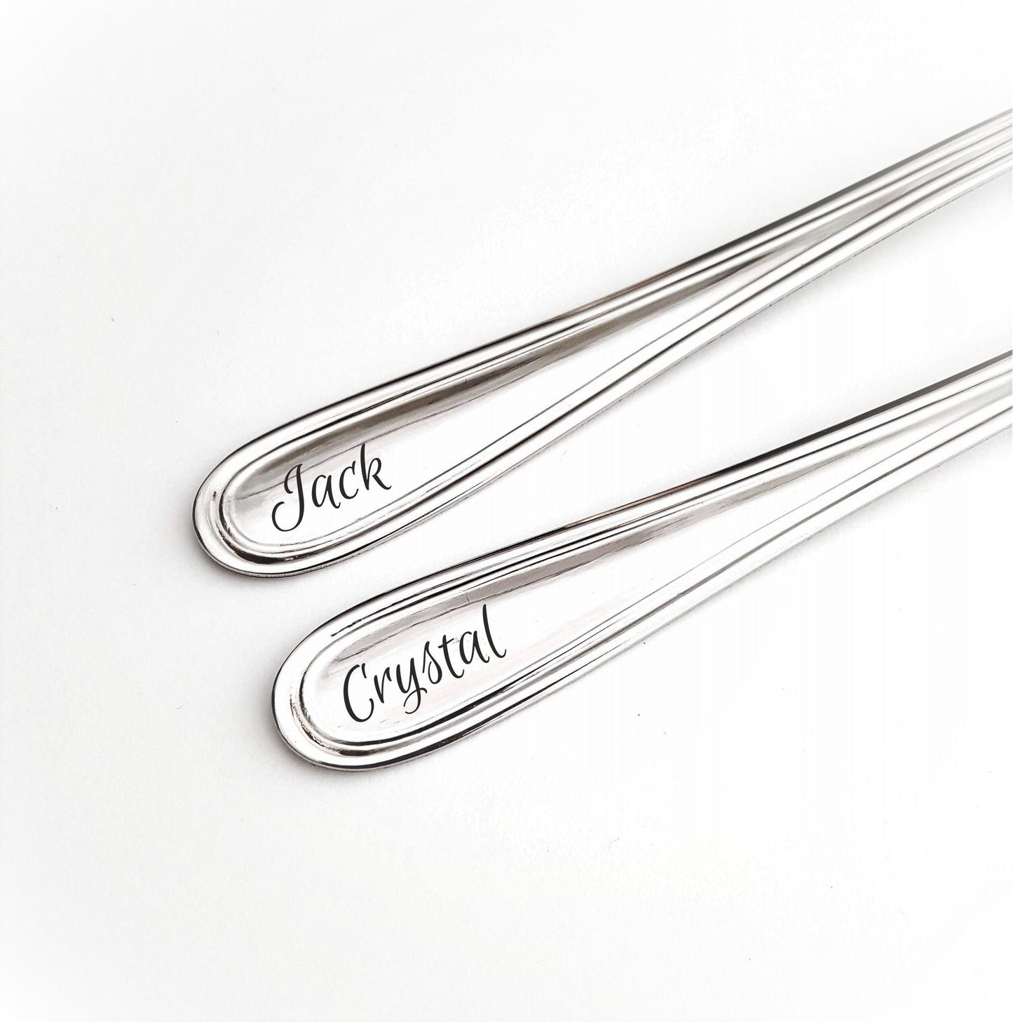 Gravierte Hochzeitsgabeln: Personalisiertes Geschenk für Paare aus Edelstahl