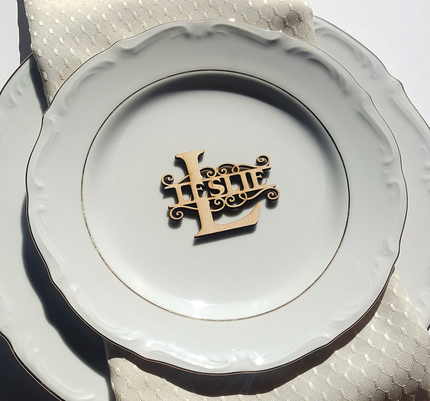 Laser Cut Wooden Place Cards: Custom Wedding Name Tags