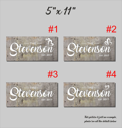 Personalized Family Name Key Rack: Wooden Key Hanger Organizer