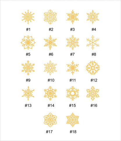 Laser Cut Wood Snowflake Ornaments: Rustic Christmas Decor (Set of 36/54)