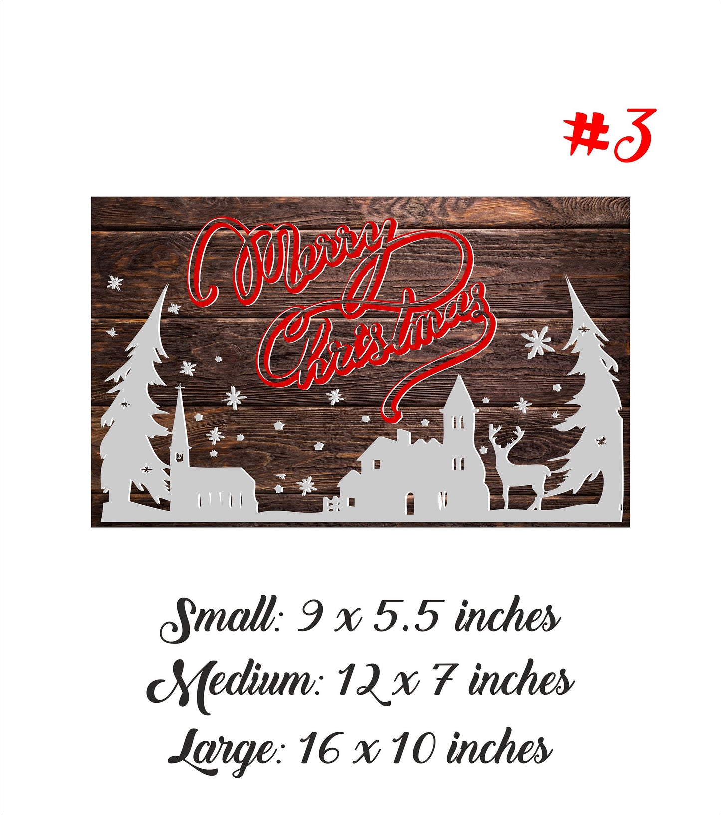 Weihnachtsschild aus Holz, Holzgeschenk „Frohe Weihnachten“, rustikale Weihnachtsdekoration, hölzerne Weihnachtsdeko für Zuhause, trendiges Türschild mit Aufdruck