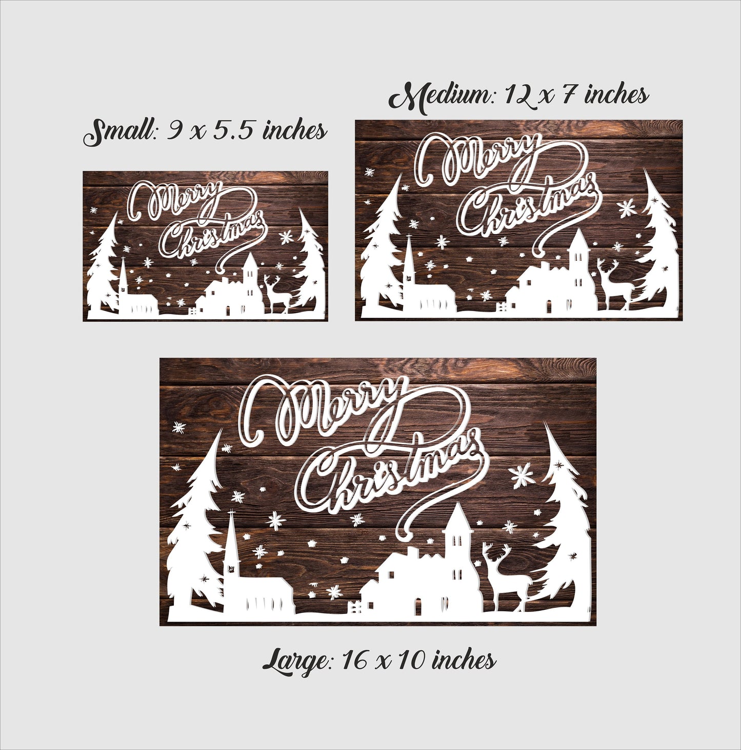 Weihnachtsschild aus Holz, Holzgeschenk „Frohe Weihnachten“, rustikale Weihnachtsdekoration, hölzerne Weihnachtsdeko für Zuhause, trendiges Türschild mit Aufdruck