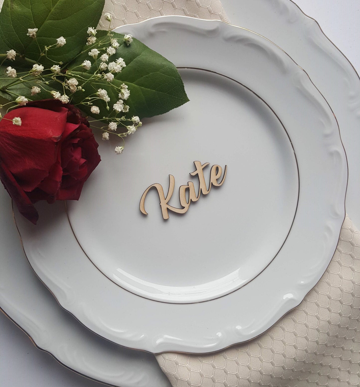 Laser Cut Starfish Place Cards: Beach Wedding Seating Tags